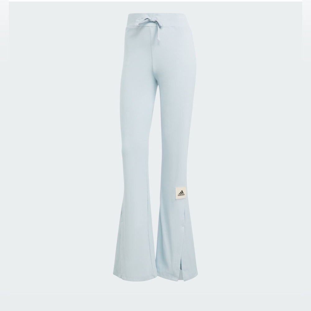 Adidas Lounge Ribbed Flared Leg Pants in Size Medium